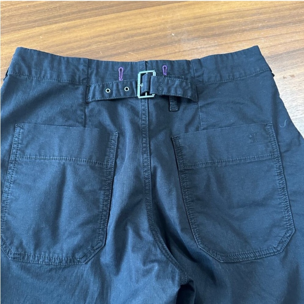 PILCRO Pants Barrel Jeans THE ARIN Buckle Back Black Linen Cotton Size 29 - Picture 12 of 16